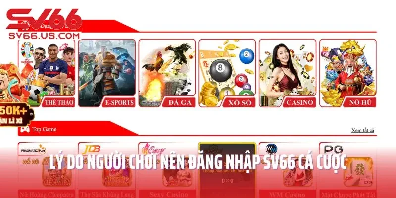 Lý do người chơi nên đăng nhập SV66 cá cược